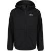imageUnder Armour Boys Sim Softshell Jacket Hooded with Zipper Closure WaterResistant ampamp LightweightBlack