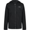 imageUnder Armour Boys Sim Softshell Jacket Hooded with Zipper Closure WaterResistant ampamp LightweightCarbon Black