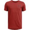 imageUnder Armour Boys Sportstyle Left Chest ShortSleeve TShirt840 Earthen Orange   Black