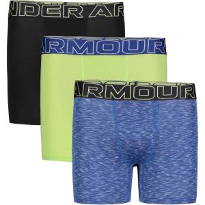 imageUnder Armour Boys Big Performance Boxer Briefs Lightweight ampamp Smooth Stretch FitMorphe Green  Three Pack
