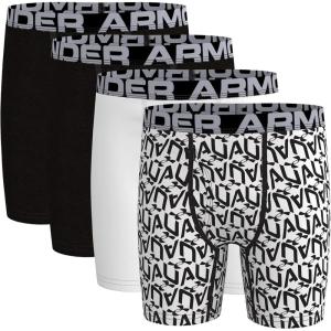 imageUnder Armour Boys Big Performance Boxer Briefs Lightweight ampamp Smooth Stretch FitMulti Logo Print