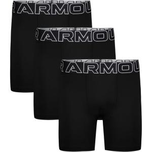 imageUnder Armour Boys Big Performance Boxer Briefs Lightweight ampamp Smooth Stretch FitSolid Black Three Pack