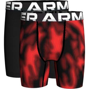 imageUnder Armour Boys Big Performance Boxer Briefs Lightweight ampamp Smooth Stretch FitValley Etch
