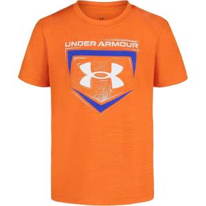 imageUnder Armour Boys Classic Core Logo TShirt Wordmark Print ampamp Baseball Designs Crew NeckAtomic Homeplate