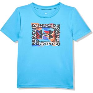 imageUnder Armour Boys Classic Core Logo TShirt Wordmark Print ampamp Baseball Designs Crew NeckEther Blue  Tech Sketch Logo Ss