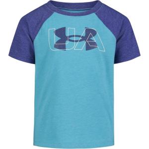 imageUnder Armour Boys Classic Core Logo TShirt Wordmark Print ampamp Baseball Designs Crew NeckGlacier Blue