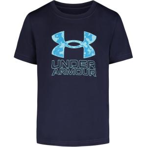 imageUnder Armour Boys Classic Core Logo TShirt Wordmark Print ampamp Baseball Designs Crew NeckMidnight Navy Geode