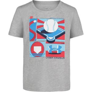 imageUnder Armour Boys Classic Core Logo TShirt Wordmark Print ampamp Baseball Designs Crew NeckMod Gray Baseball