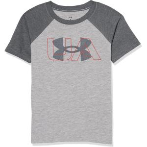 imageUnder Armour Boys Classic Core Logo TShirt Wordmark Print ampamp Baseball Designs Crew NeckMod Gray Raglan