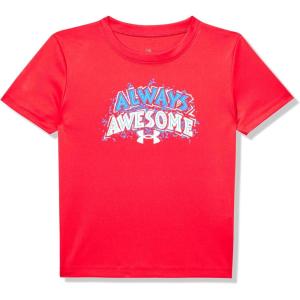 imageUnder Armour Boys Classic Core Logo TShirt Wordmark Print ampamp Baseball Designs Crew NeckRed  Always Awesome Ss