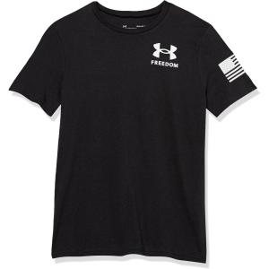 imageUnder Armour Boys New Freedom Flag TShirt002 Black   White
