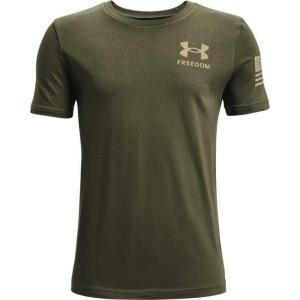 imageUnder Armour Boys New Freedom Flag TShirtMarine Od Green 390Black
