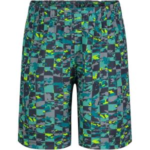 imageUnder Armour Boys Prototype Short Elastic Waistband Soft ampamp ComfortableRadial Turq Checker