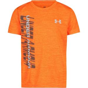 imageUnder Armour Boys Shirt Crewneck Lightweight and BreathableBlaze Orange Tech Word Mark