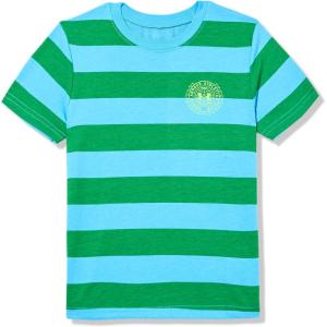 imageUnder Armour Boys Shirt Crewneck Lightweight and BreathableEther Blue  Printed Stripe Ss