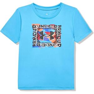 imageUnder Armour Boys Shirt Crewneck Lightweight and BreathableEther Blue  Tech Sketch Logo Ss