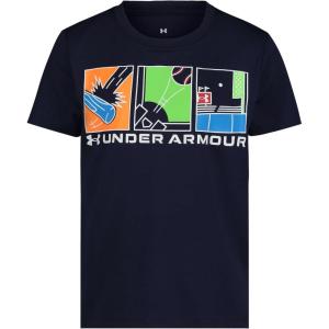 imageUnder Armour Boys Shirt Crewneck Lightweight and BreathableMidnight Navy  Baseball Comic Ss