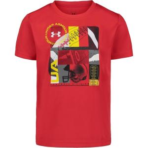 imageUnder Armour Boys Short Sleeve Shirt Crewneck Lightweight and BreathableRed Multi Football