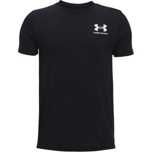 imageUnder Armour Boys Sportstyle Left Chest ShortSleeve TShirtBlack 001White