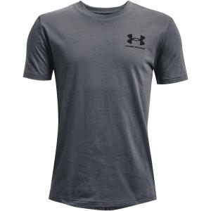 imageUnder Armour Boys Sportstyle Left Chest ShortSleeve TShirtPitch Gray 012Black