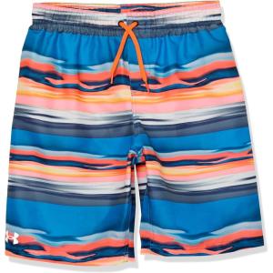 imageUnder Armour Boys Swim Trunk Shorts Lightweight ampamp Water Repelling Quick Dry MaterialBlue Circuit Stripe