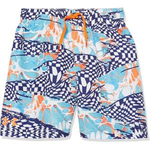 imageUnder Armour Boys Swim Trunk Shorts Lightweight ampamp Water Repelling Quick Dry MaterialSonar Blue Checker Mash