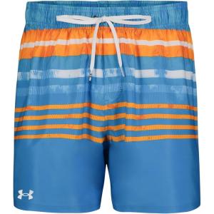 imageUnder Armour Boys Swim Trunk Shorts Lightweight ampamp Water Repelling Quick Dry MaterialViral Blue Ripple Stripe