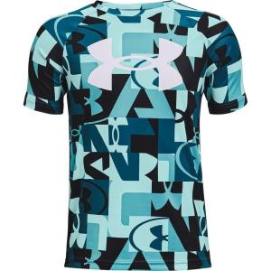 imageUnder Armour Boys Tech Big Logo Printed ShortSleeve TShirtBreeze 441Black