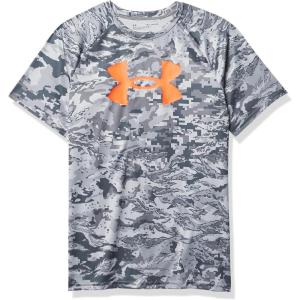 imageUnder Armour Boys Tech Big Logo Printed ShortSleeve TShirtConcrete 066Phoenix Fire