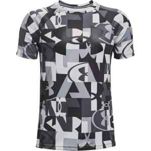 imageUnder Armour Boys Tech Big Logo Printed ShortSleeve TShirtHalo Gray 014Black