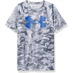 imageUnder Armour Boys Tech Big Logo Printed ShortSleeve TShirtPitch Gray 012Tech Blue