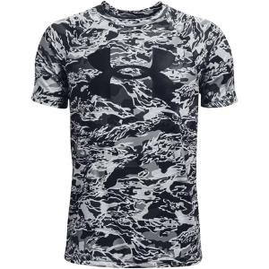 imageUnder Armour Boys Tech Big Logo Printed ShortSleeve TShirtPitch Gray 013Black