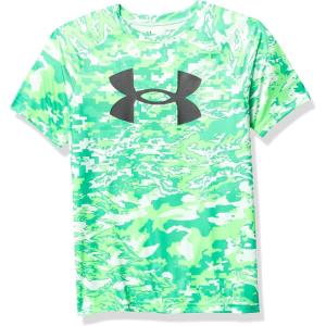 imageUnder Armour Boys Tech Big Logo Printed ShortSleeve TShirtQuest Green 371Black