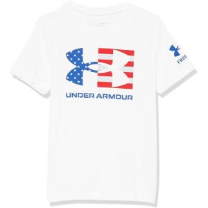imageUnder Armour Freedom Flag Boys Short Sleeve TShirt100 White   Royal