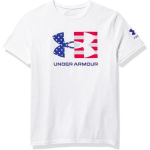 imageUnder Armour Freedom Flag Boys Short Sleeve TShirtWhite 100Royal