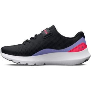 imageUnder Armour Girls Surge 3 Alternate Closure Running Shoes002 BlackPurple IcePink Shock