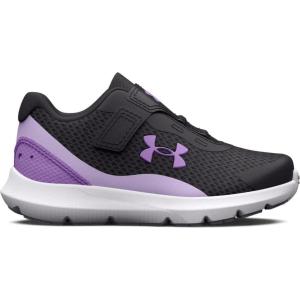 imageUnder Armour Girls Surge 3 Alternate Closure Running Shoes103 Jet GrayNebula PurpleDigi Purple
