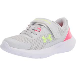imageUnder Armour Girls Surge 3 Alternate Closure Running ShoesHalo Gray 100Quirky Lime