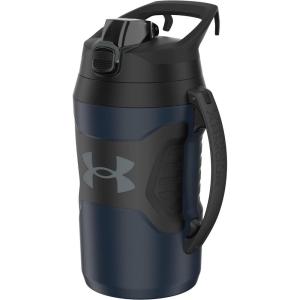 imageUnder Armour Half Gallon Water Bottle Insulated 64oz Insulated Water Bottle with Handle Sports Water Jug Fence Hook Leak Resistant for Baseball Football ampamp MoreAcademyBlack