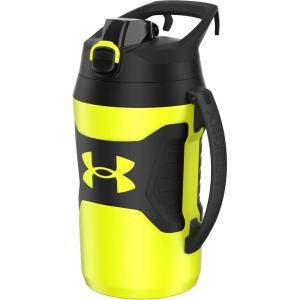 imageUnder Armour Half Gallon Water Bottle Insulated 64oz Insulated Water Bottle with Handle Sports Water Jug Fence Hook Leak Resistant for Baseball Football ampamp MoreHi Vis YellowBlack