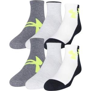 imageUnder Armour Kids Essential Lite Quarter Socks 6PairsBlackHigh Vis Yellow Assorted