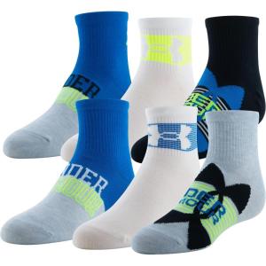 imageUnder Armour Kids Essential Lite Quarter Socks 6PairsHalo GrayWhiteCruise Blue