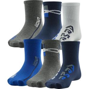 imageUnder Armour Kids Essential Lite Quarter Socks 6PairsMidnight Navy Assorted