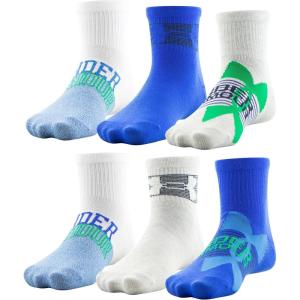 imageUnder Armour Kids Essential Lite Quarter Socks 6PairsVersa Blue Assorted