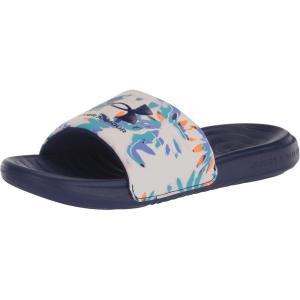 imageUnder Armour UnisexChild Ansa Graphic Slide Sandal105 WhiteSonar BlueSonar Blue