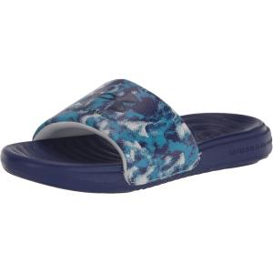 imageUnder Armour UnisexChild Ansa Graphic Slide Sandal106 WhiteSonar BlueSonar Blue