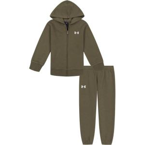 imageUnder Armour boys Hoodie Set pants ampamp Hoodie Lightweight ampamp Relaxed FitMarine GreenWhite
