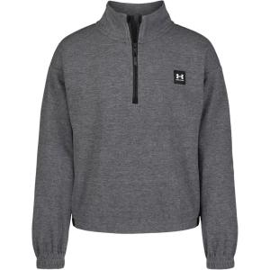 imageUnder Armour girls Lightweight ampamp Relaxed THERMALCastlerock Waffle Knit Quarter Zip