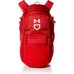 imageUnder Armour mens Yard Baseball Backpack  Black 001White  One SizeRed 600White