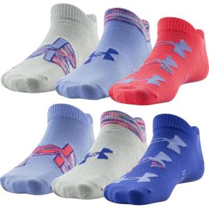 imageUnder Armour unisexchild Essential 20 Lightweight No Show Socks 6pairsSocksElectric Purple Assorted